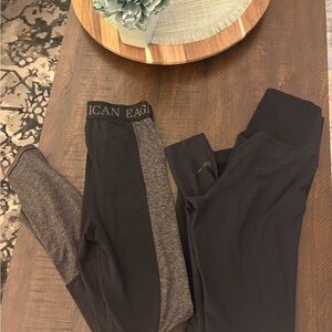 American Eagle Outfitters and Nike Black and Gray Leggings